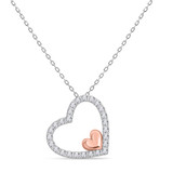 Photo of Valentines Pendant 2022 1/2 CT. T.W. Pendant 10K White Gold [CP256W]