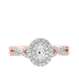 Photo of Isa 3/4 CT. T.W. Round Solitaire Bridal Set 14K Rose Gold [BT678RE-C000]