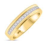 Photo of Soban 7/8 ct tw. Diamond Same Sex Mens Band Set 14K Yellow Gold [BT362YM]