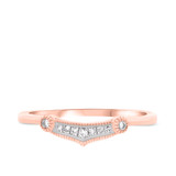 Photo of Yasmine 1/2 CT. T.W. Fancy Solitaire Bridal Set 10K Rose Gold [BT217RL]