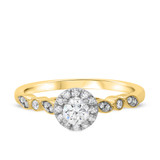 Photo of Jocelyn 1/2 ct tw. Round Solitaire Natural Diamond Engagement Ring 10K Yellow Gold [BT909YE-C000]