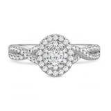 Photo of Tanner 3/4 Carat T.W. Diamond Oval Solitaire Bridal Set 14K White Gold [BT678WE-V018]