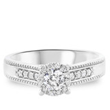 Photo of Leia 2/3 CT. T.W. Round Cluster Bridal Set 14K White Gold [BT517WE-C000]
