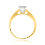 Photo of Petite Elegance 2/3 ct tw. Princess Cluster Engagement Ring 14K Yellow Gold [BT590YE-C000]