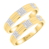 Photo of Jesse 1/8 ct tw. Diamond Same Sex Ladies Band Set 10K Yellow Gold [WL252Y]
