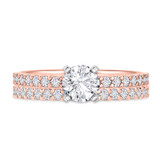 Photo of Prudence 1 1/5 Carat T.W. Diamond Round Solitaire Bridal Set 10K Rose Gold [BR364R-R070]
