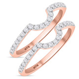 Photo of Soban 3/4 ct tw. Diamond Same Sex Ladies Band Set 10K Rose Gold [WL362R]