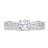 Photo of Prudence 1 1/5 Carat T.W. Diamond Round Solitaire Bridal Set 10K White Gold [BR364W-R070]
