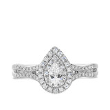 Photo of Veda 5/8 Carat T.W. Pear Solitaire Bridal Set 14K White Gold [BT679WE-C000]