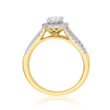 Photo of Betty 1 3/8 ct tw. Diamond Round Solitaire Trio Set 10K Yellow Gold [BT683YE-R045]