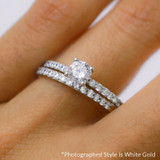 Photo of Prudence 1 1/5 Carat T.W. Diamond Round Solitaire Bridal Set 10K Yellow Gold [BR364Y-R070]