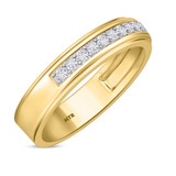 Photo of Prudence 1/2 ct tw. Diamond Same Sex Mens Band Set 14K Yellow Gold [BT364YM]