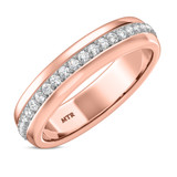 Photo of Kailani 1 ct tw. Diamond Same Sex Mens Band Set 10K Rose Gold [BT365RM]