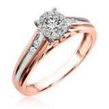 Photo of Tallulah 1/2 Carat T.W. Diamond Round Cluster Bridal Set 10K Rose Gold [BT524RE-C000]