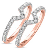 Photo of Adeola 1/2 ct tw. Diamond Same Sex Ladies Band Set 10K Rose Gold [WL363R]