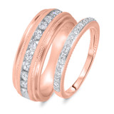 Photo of Paramour 3/4 ct tw. Diamond Wedding Band Set 10K Rose Gold [WB560R]