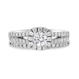 Photo of Carson 1 1/7 Carat T.W. Diamond Round Solitaire Bridal Set 10K White Gold [BR682W-R045]
