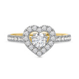 Photo of Kailani 1 1/2 Carat T.W. Diamond Round Solitaire Bridal Set 14K Yellow Gold [BT365YE-R038]