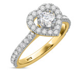 Photo of Kailani 1 1/2 Carat T.W. Diamond Round Solitaire Bridal Set 14K Yellow Gold [BT365YE-R038]