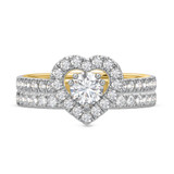 Photo of Kailani 1 1/2 Carat T.W. Diamond Round Solitaire Bridal Set 14K Yellow Gold [BR365Y-R038]