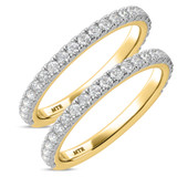 Photo of Kailani 7/8 ct tw. Diamond Same Sex Ladies Band Set 10K Yellow Gold [WL365Y]
