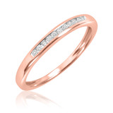 Photo of Bella 1/2 Carat T.W. Diamond Heart Cluster Bridal Set 10K Rose Gold [BT534RL]
