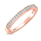 Photo of Marline 3/8 ct tw. Diamond Same Sex Ladies Band Set 10K Rose Gold [BT368RL]