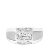 Photo of Kendall 3/8 ct tw. Mens Diamond Wedding Band 10K White Gold [BT623WM]