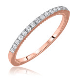 Photo of Grand Calla 1 1/10 Carat T.W. Diamond Round Solitaire Bridal Set 14K Rose Gold [BT552RL]