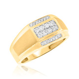 Photo of Kendall 3/8 ct tw. Mens Diamond Wedding Band 14K Yellow Gold [BT623YM]