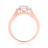 Photo of Eleanor 1 1/8 ct tw. Princess Cluster Trio Set 10K Rose Gold [BT567RE-C000]