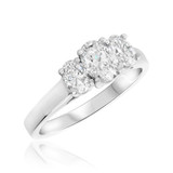 Photo of Eleana 1 1/10 ct tw. Diamond Oval Solitaire Trio Set 14K White Gold [BT354WE-V045]