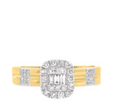 Photo of Jesse 3/8 CT. T.W. Fancy Cluster Bridal Set 10K Yellow Gold [BT252YE-C000]
