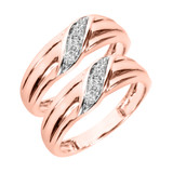 Photo of Emma 1/4 ct tw. Diamond Same Sex Mens Band Set 14K Rose Gold [WM516R]