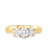 Photo of Eleana 1 1/10 ct tw. Diamond Oval Solitaire Trio Set 10K Yellow Gold [BT354YE-V045]