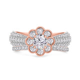Photo of Ember 1 2/3 Carat T.W. Diamond Round Solitaire Bridal Set 10K Rose Gold [BR273R-R045]