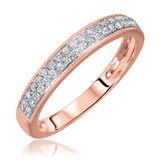 Photo of Claresta 3/4 CT. T.W. Round Solitaire Bridal Set 14K Rose Gold [BT557RL]
