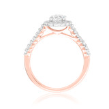 Photo of Bree 7/8 Carat T.W. Diamond Round Solitaire Bridal Set 14K Rose Gold [BT697RE-R045]