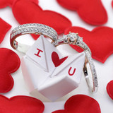 Photo of Evermore 1 7/8 ct tw. Diamond Round Solitaire Trio Set 14K Rose Gold [BT452R-R038]