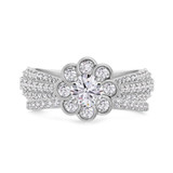 Photo of Ember 1 2/3 CT. T.W. Diamond Round Solitaire Bridal Set 14K White Gold [BR273W-R045]