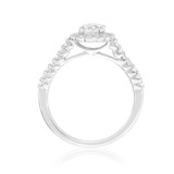 Photo of Bree 7/8 Carat T.W. Diamond Round Solitaire Bridal Set 10K White Gold [BT697WE-R045]