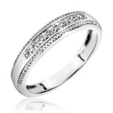 Photo of Leia 3/8 ct tw. Diamond Same Sex Mens Band Set 10K White Gold [BT517WM]