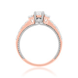 Photo of Evermore 7/8 ct tw. Diamond Round Solitaire Engagement Ring 14K Rose Gold [BT452RE-R038]