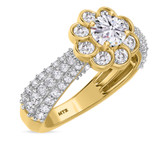 Photo of Ember 1 2/3 CT. T.W. Diamond Round Solitaire Bridal Set 10K Yellow Gold [BT273YE-R045]