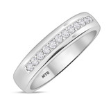 Photo of Harlowe 3/8 ct tw. Diamond Wedding Band Set 14K White Gold [BT361WM]