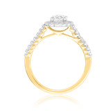 Photo of Bree 7/8 CT. T.W. Diamond Round Solitaire Bridal Set 14K Yellow Gold [BT697YE-R045]
