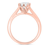 Photo of Allonia 1 Carat T.W. Diamond Round Solitaire Bridal Set 14K Rose Gold [BT375RE-R095]
