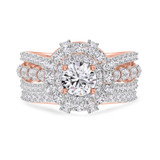 Photo of Jemma 2 Carat T.W. Diamond Round Solitaire Bridal Set 14K Rose Gold [BR274R-R070]
