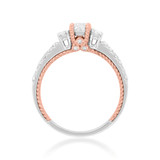 Photo of Evermore 7/8 ct tw. Diamond Round Solitaire Engagement Ring 14K White Gold [BT452WE-R038]