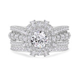 Photo of Jemma 2 CT. T.W. Diamond Round Solitaire Bridal Set 10K White Gold [BR274W-R070]